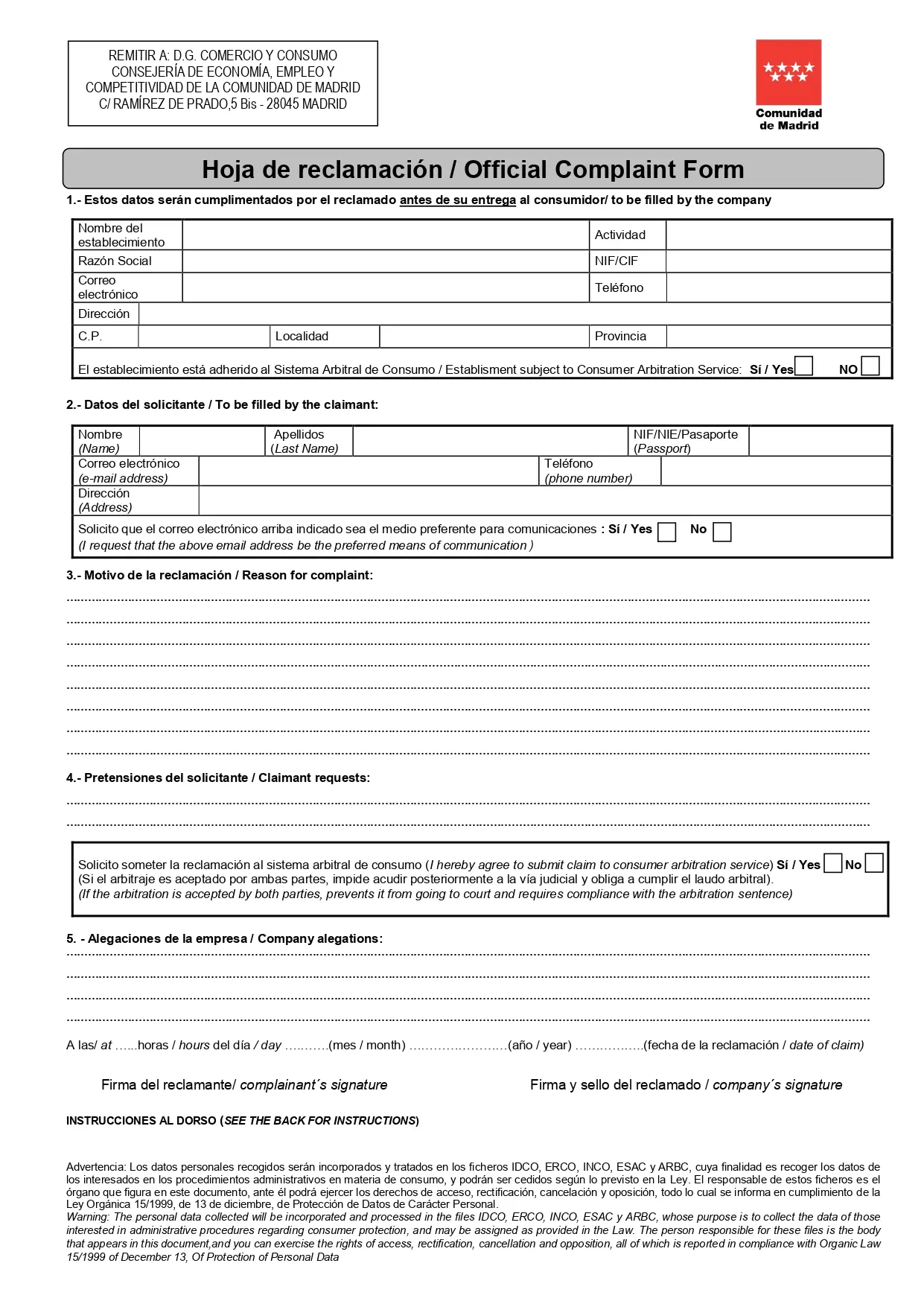 Hoja de reclamaciones taxi Madrid: cómo solicitarla - Cómo solicitar hojas de reclamaciones en Madrid hoja de reclamaciones taxi madrid - Cómo solicitar hojas de reclamaciones en Madrid