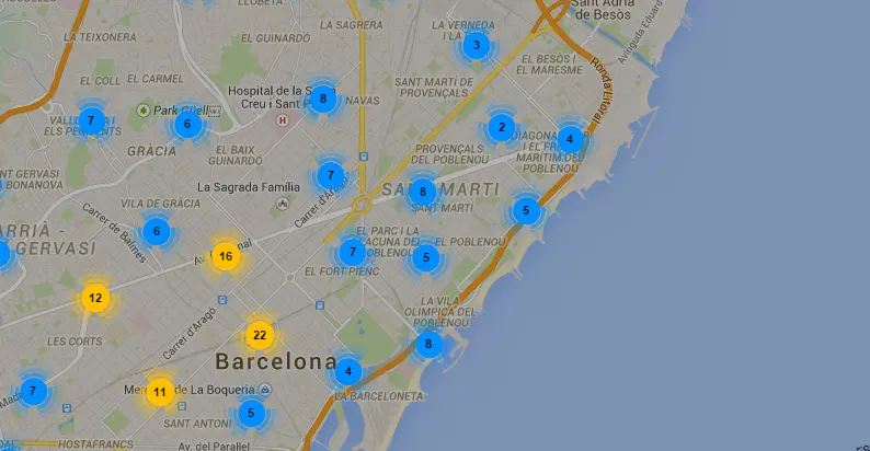 Mapa del área metropolitana de Barcelona en taxi - Cuántos habitantes tiene la periferia de Barcelona mapa area metropolitana barcelona taxi - Cuántos habitantes tiene la periferia de Barcelona