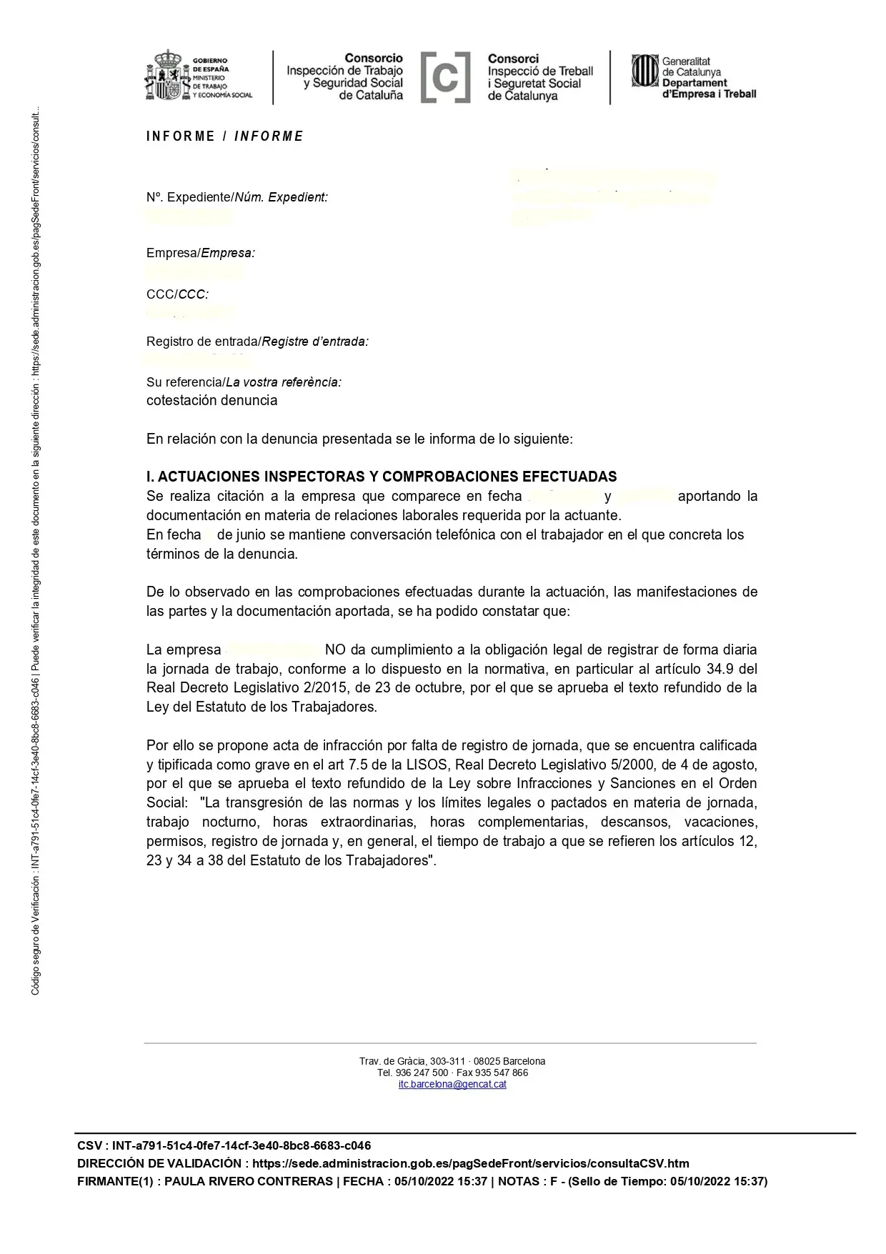 acta inspeccion taxi - Qué contiene en el acta de inspección