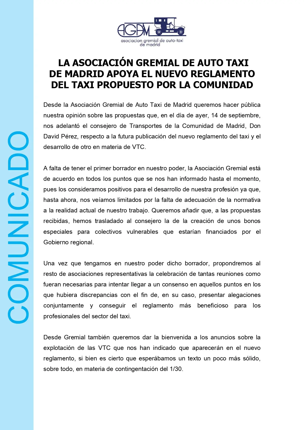 reglamento taxi madrid - Quién regula los taxis de Madrid